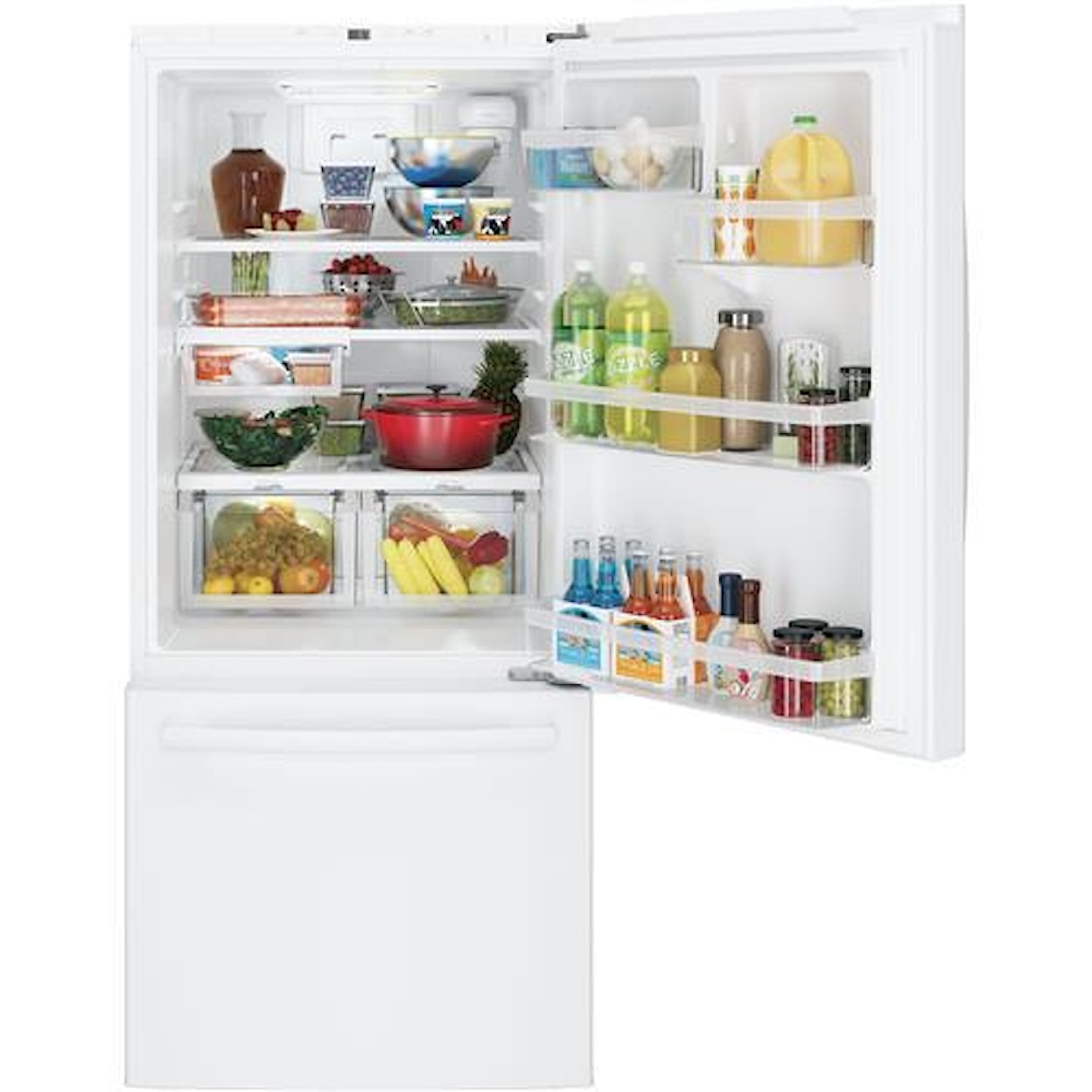 GE Appliances GE Bottom-Freezer Refrigerators ENERGY STAR® Bottom Freezer Refrigerator