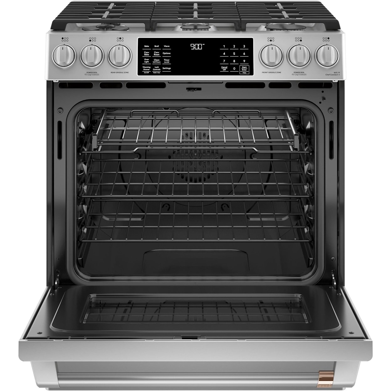 GE Appliances GE Cafe Ranges Cafe´™ 30" Smart Slide-In, Front-Control, Du