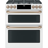 Cafe´™ 30" Smart Slide-In, Front-Control, Dual-Fuel, Double-Oven Range with Convection