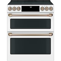 Cafe´™ 30" Smart Slide-In, Front-Control, Radiant and Convection Double-Oven Range