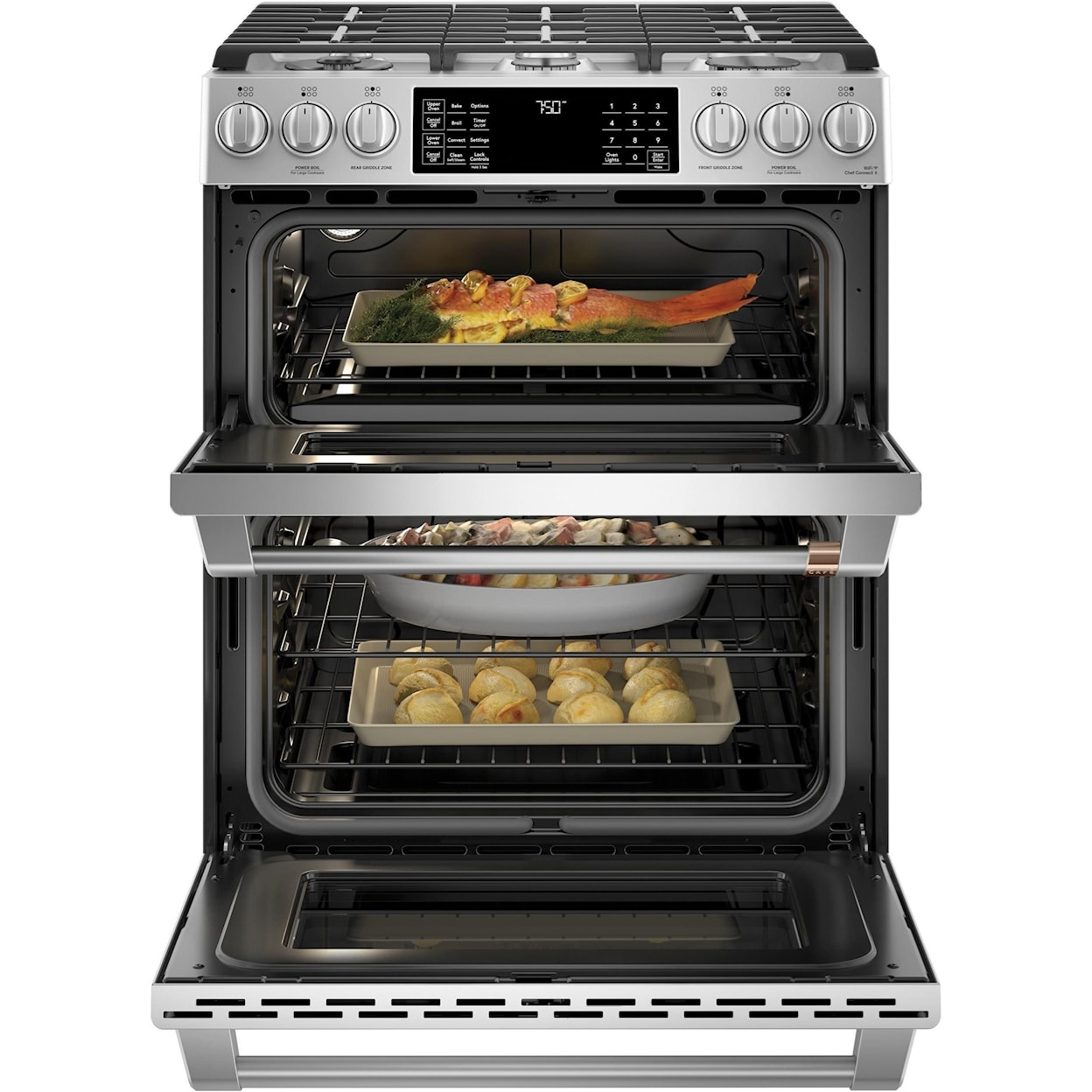 GE Appliances GE Cafe Ranges Cafe´™ 30" Smart Slide-In, Front-Control, Ga