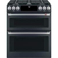Cafe´™ 30" Smart Slide-In, Front-Control, Gas Double-Oven Range with Convection