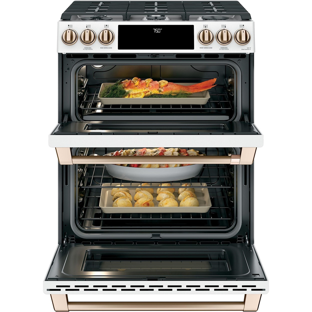 GE Appliances GE Cafe Ranges Cafe´™ 30" Smart Slide-In, Front-Control, Ga