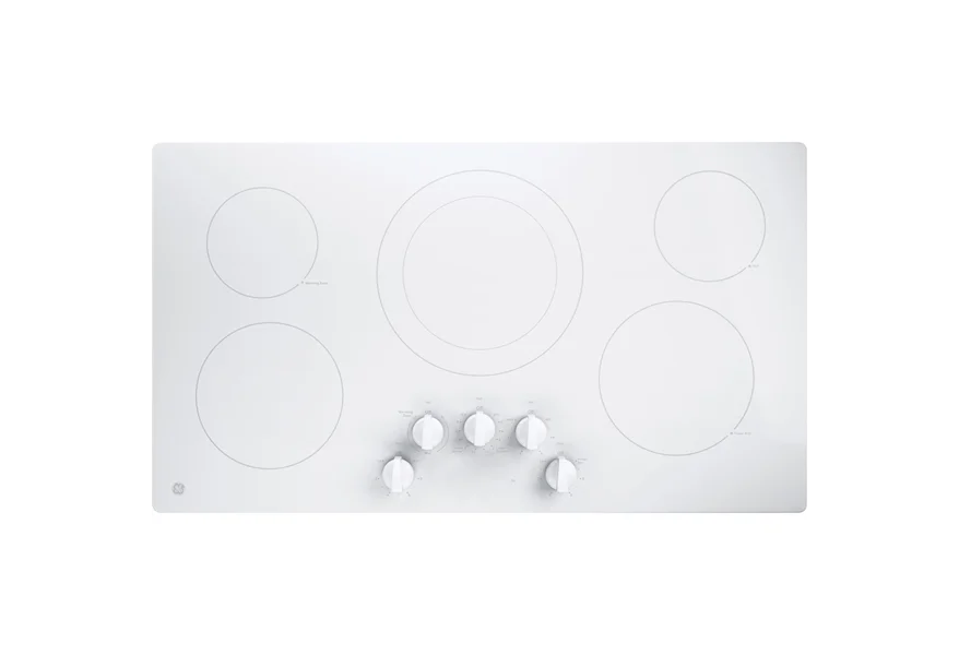 GE Electric Cooktops 36" Built-In Knob Control Electric Cooktop by GE Appliances at VanDrie Home Furnishings