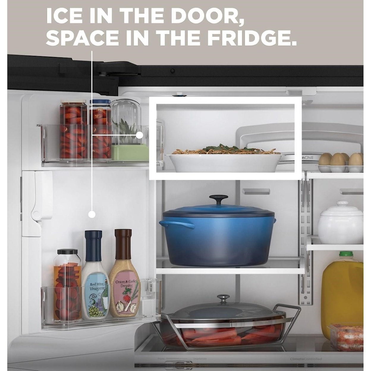 GE Appliances GE French Door Refrigerators GE® ENERGY STAR® 25.6 Cu. Ft. French-Door Re