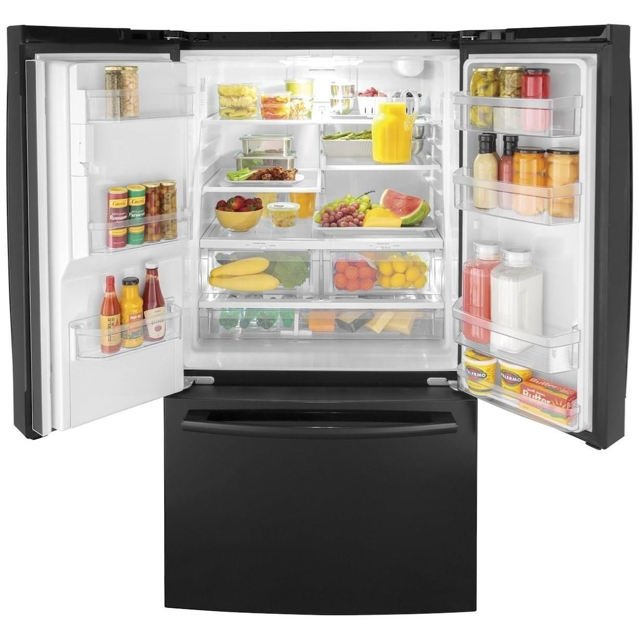 GE Appliances GE French Door Refrigerators GE® ENERGY STAR® 25.6 Cu. Ft. French-Door Re