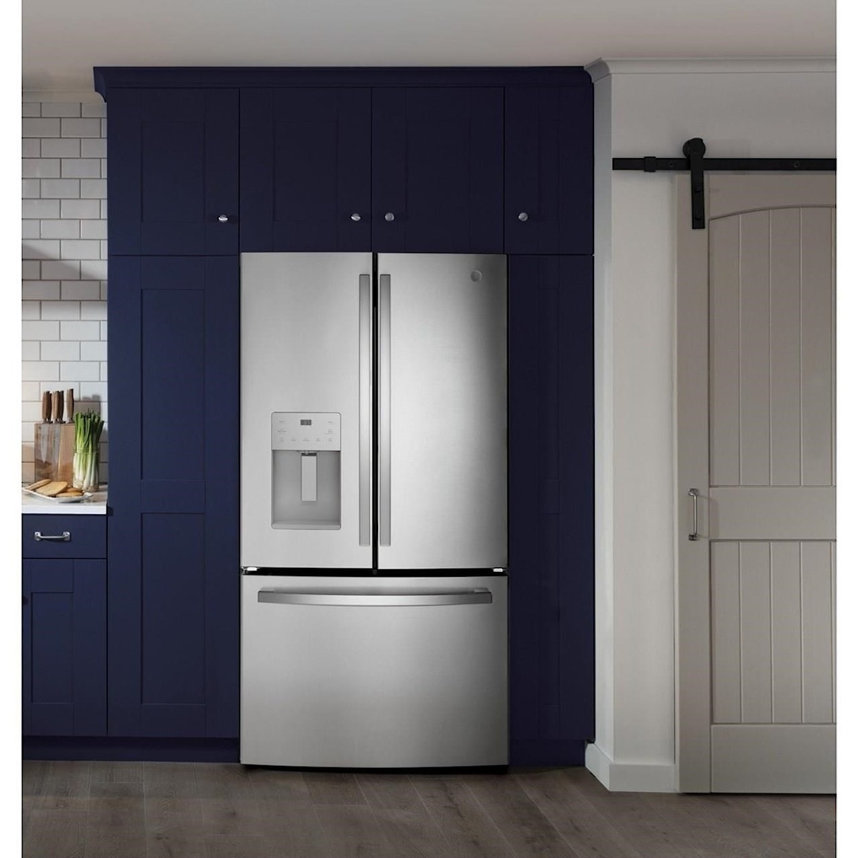 GE Appliances GE French Door Refrigerators GE® ENERGY STAR® 25.6 Cu. Ft. French-Door Re