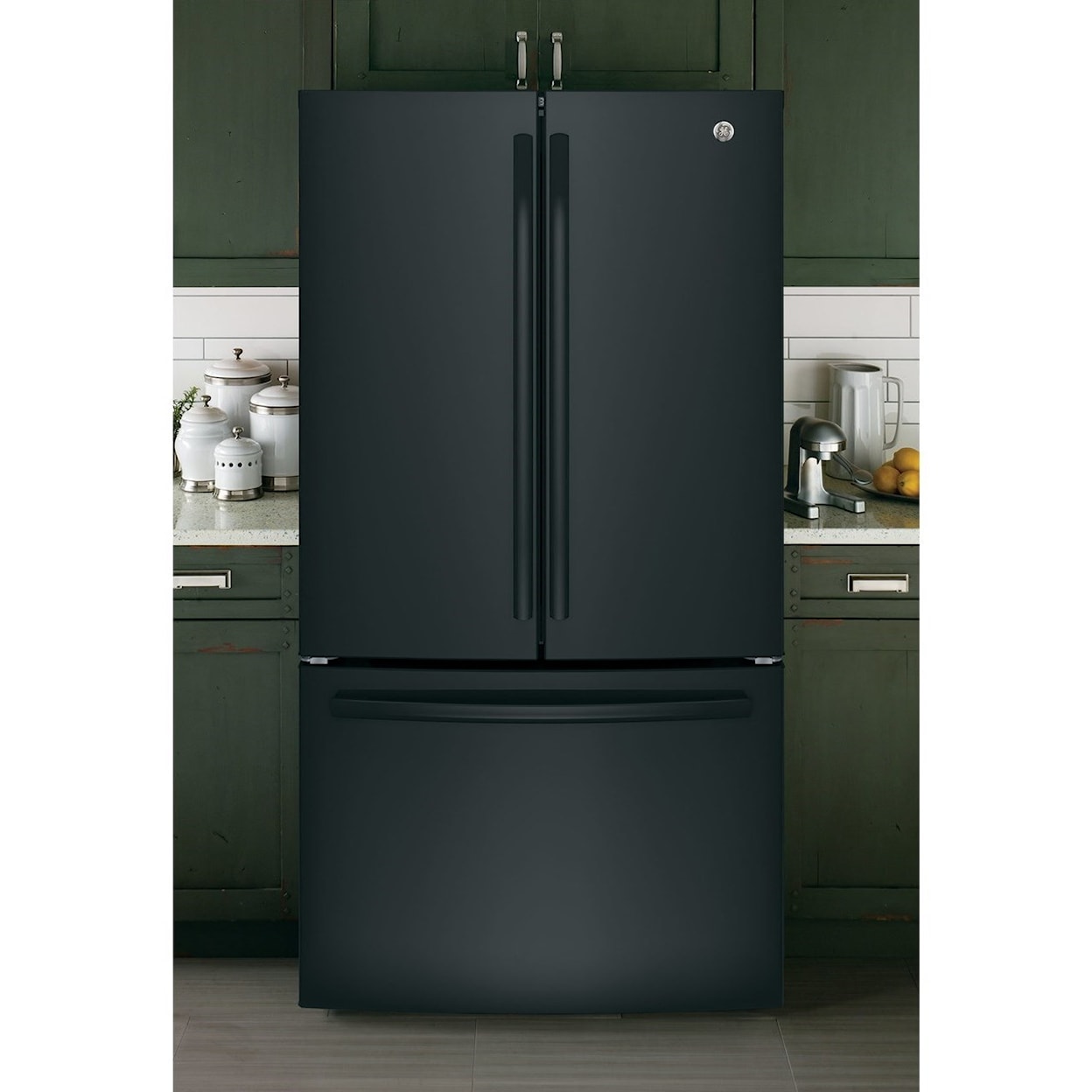 GE Appliances GE French Door Refrigerators GE® ENERGY STAR® 27.0 Cu. Ft. French-Door Re