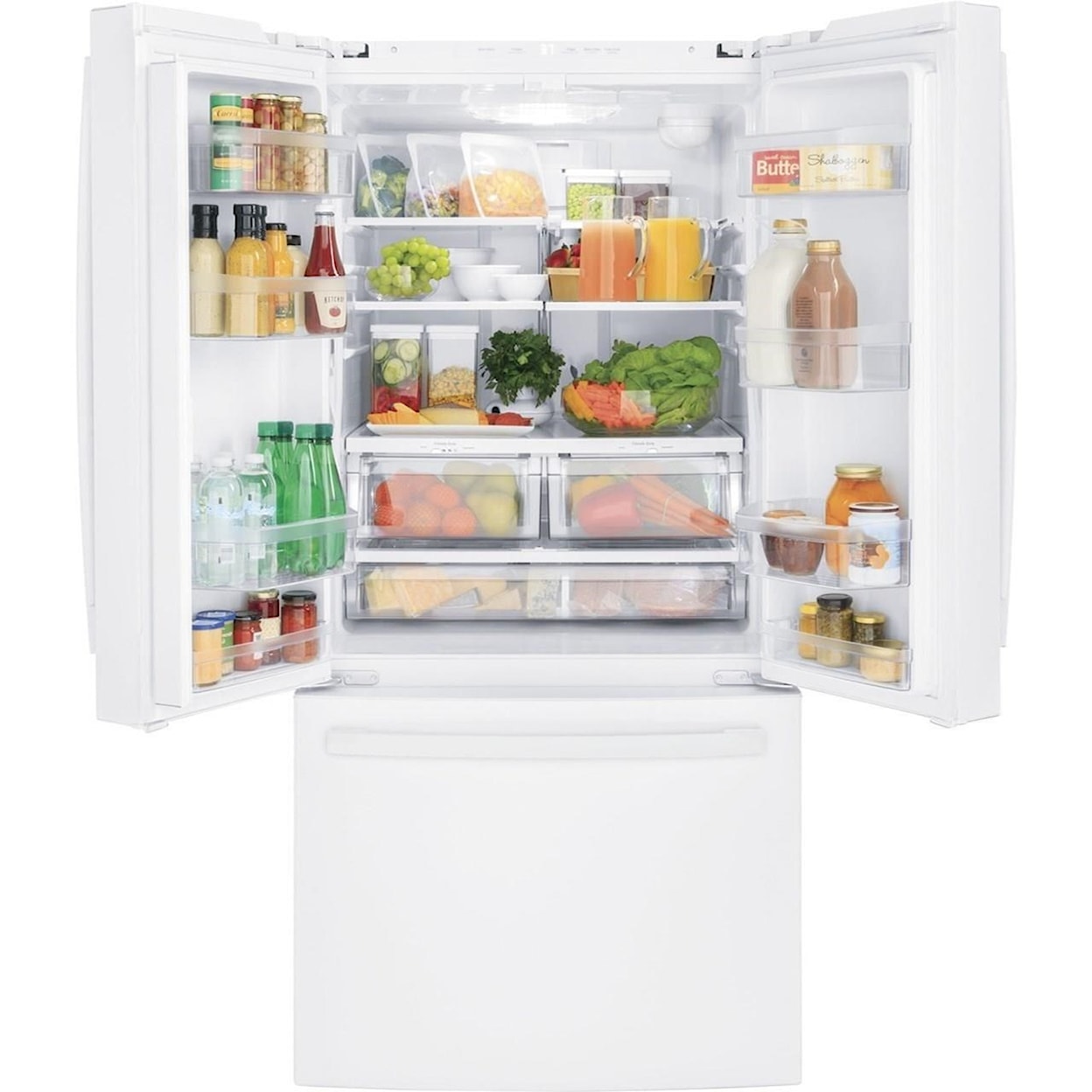 GE Appliances GE French Door Refrigerators GE® ENERGY STAR® 27.0 Cu. Ft. French-Door Re