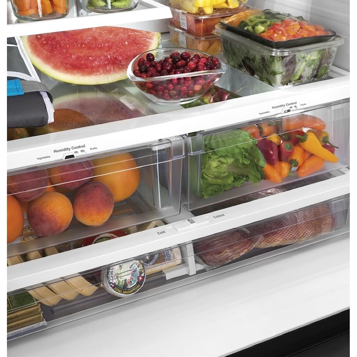 GE Appliances GE French Door Refrigerators GE® ENERGY STAR® 27.0 Cu. Ft. French-Door Re