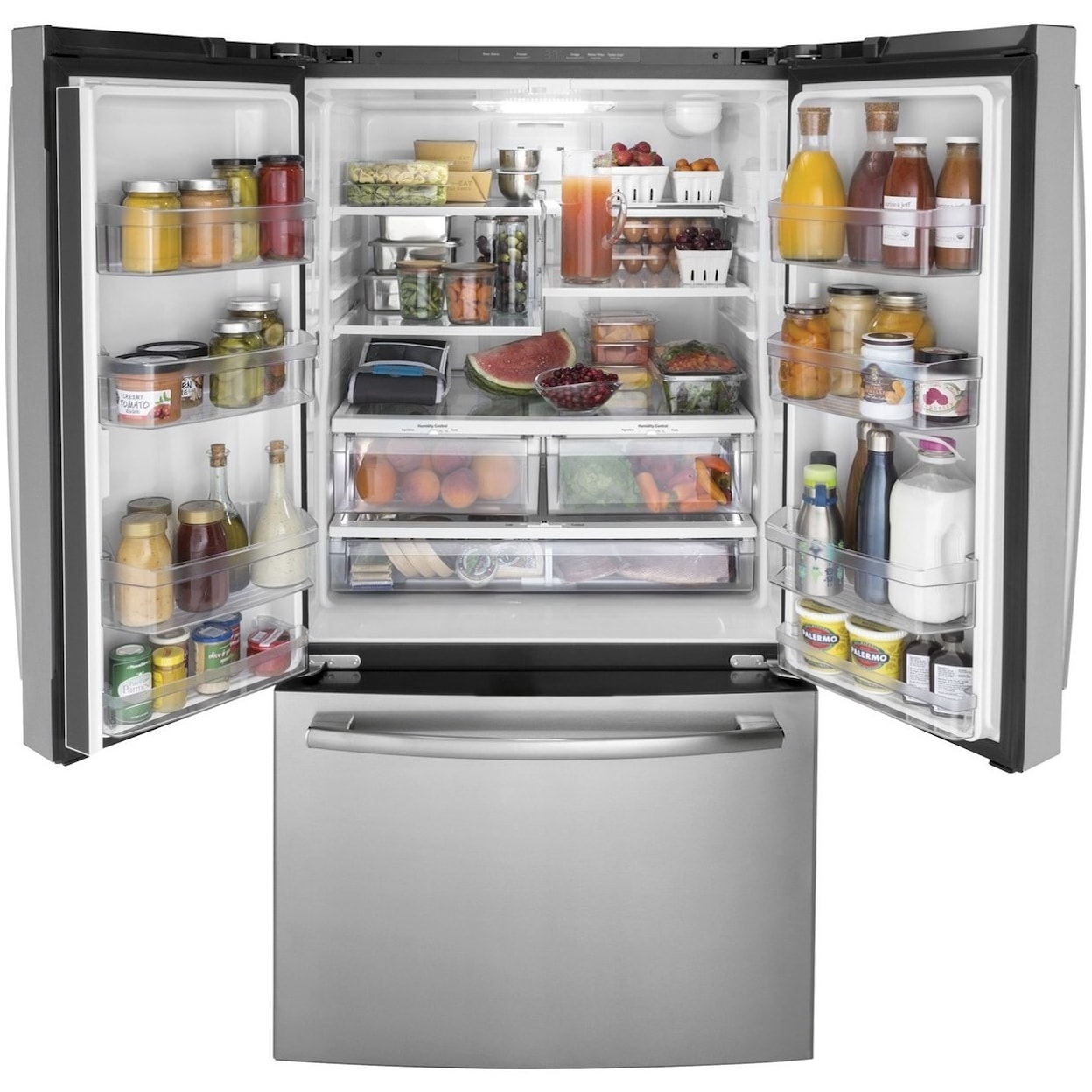 GE Appliances GE French Door Refrigerators GE® ENERGY STAR® 27.0 Cu. Ft. French-Door Re