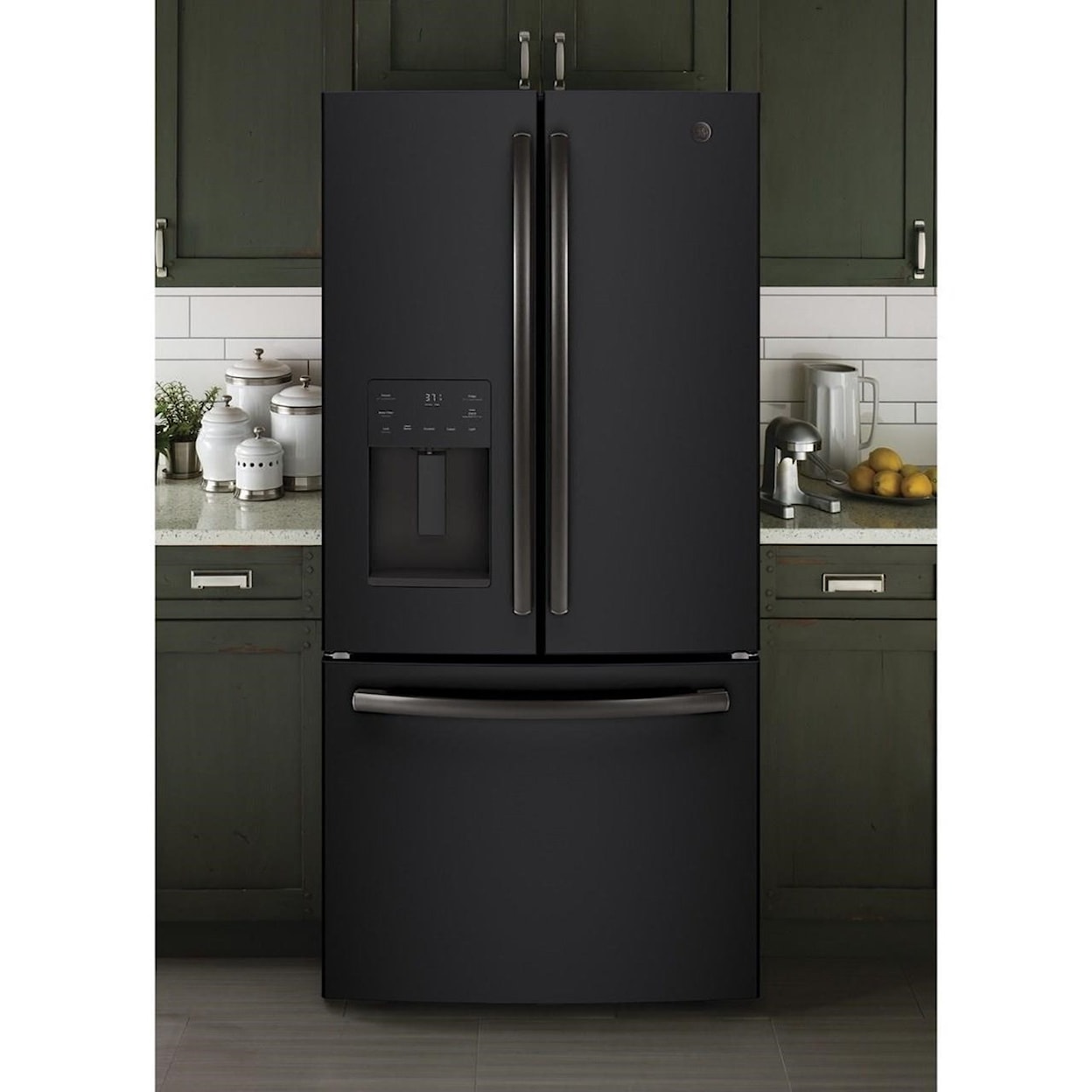 GE Appliances GE French Door Refrigerators GE® ENERGY STAR® 17.5 Cu. Ft. Counter-Depth 