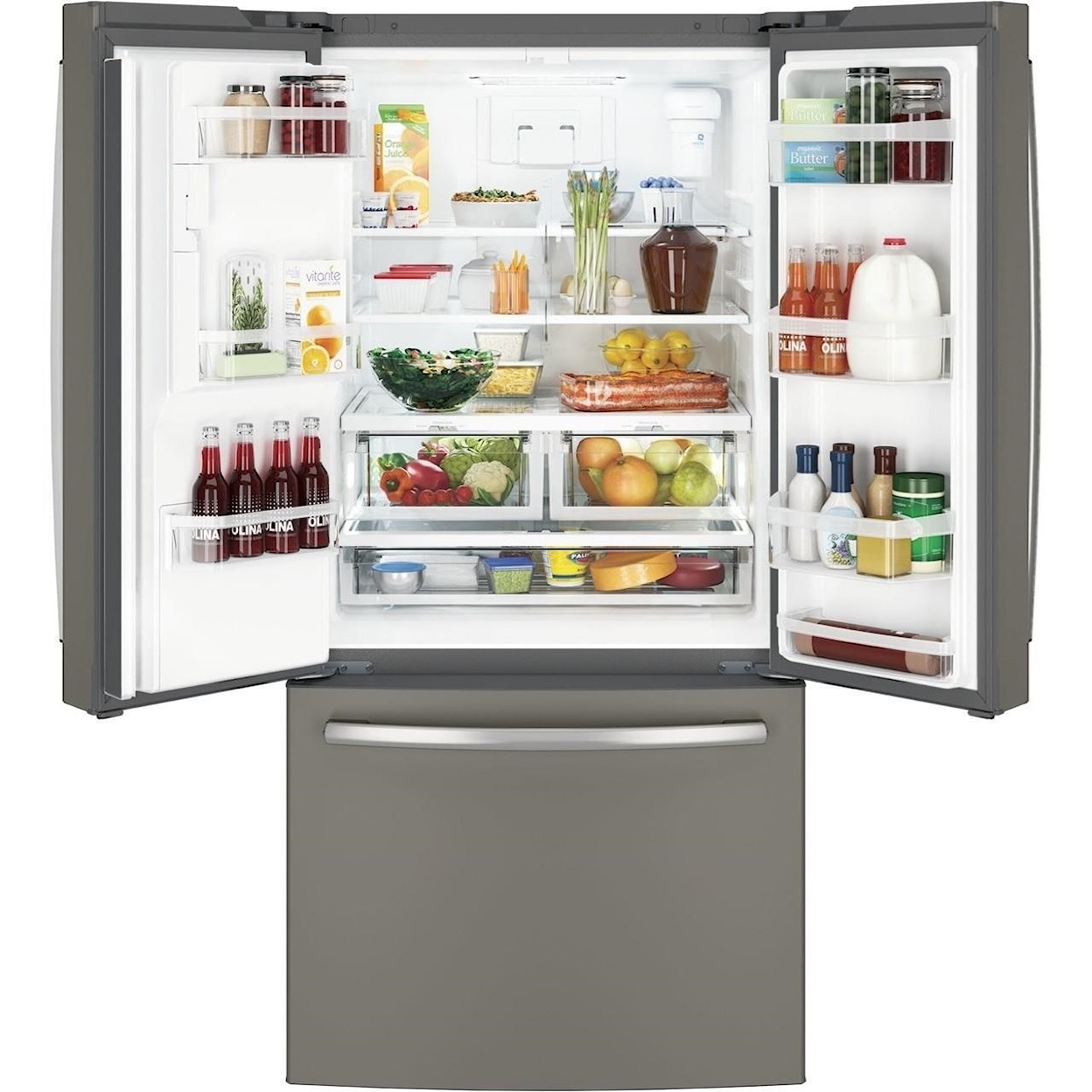 GE Appliances GE French Door Refrigerators GE® ENERGY STAR® 17.5 Cu. Ft. Counter-Depth 