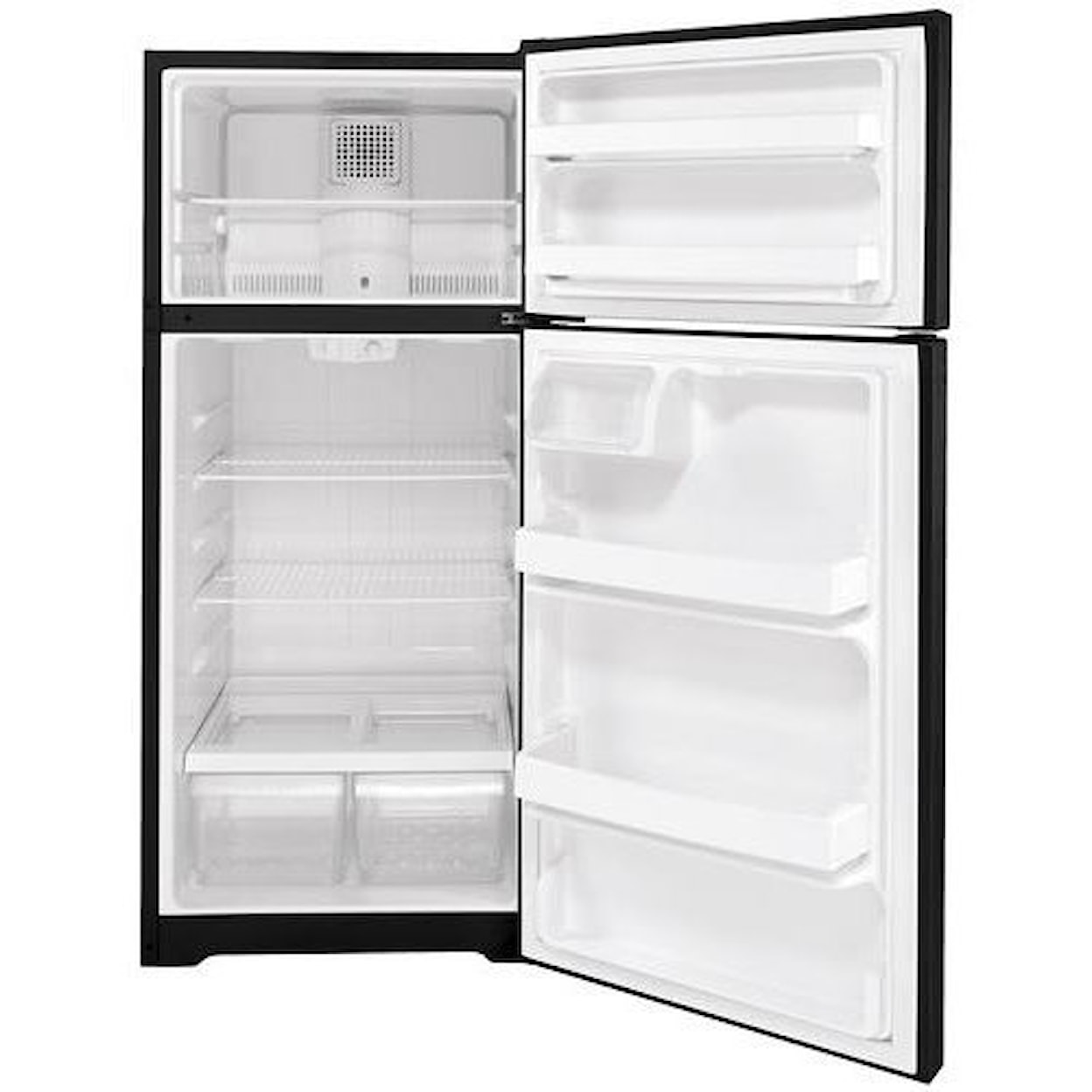 GE Appliances GE Top-Freezer Refrigerators 16.6 Cu. Ft. Black Top Freezer Refrigerator