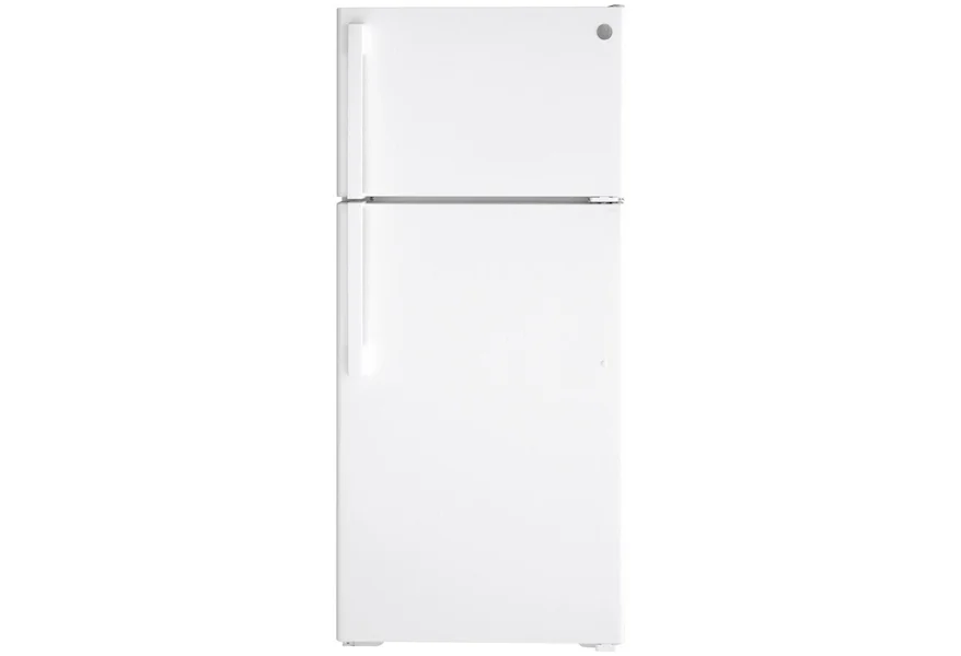 GE Top-Freezer Refrigerators 16.6 Cu. Ft. Black Top Freezer Refrigerator by GE Appliances at Furniture and ApplianceMart