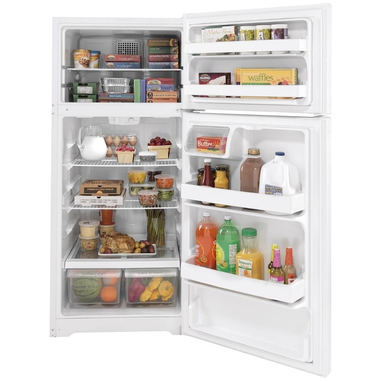GE Appliances GE Top-Freezer Refrigerators 16.6 Cu. Ft. Black Top Freezer Refrigerator