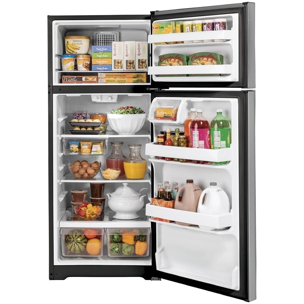 GE Appliances GE Top-Freezer Refrigerators GE® 16.6 Cu. Ft. Top-Freezer Refrigerator