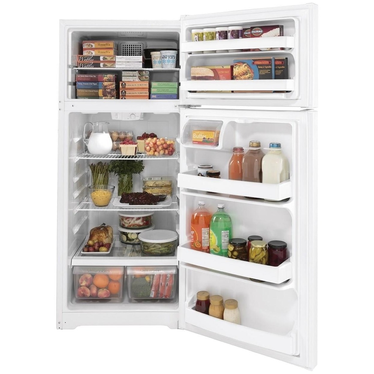 GE Appliances GE Top-Freezer Refrigerators GE® 17.5 Cu. Ft. Top-Freezer Refrigerator