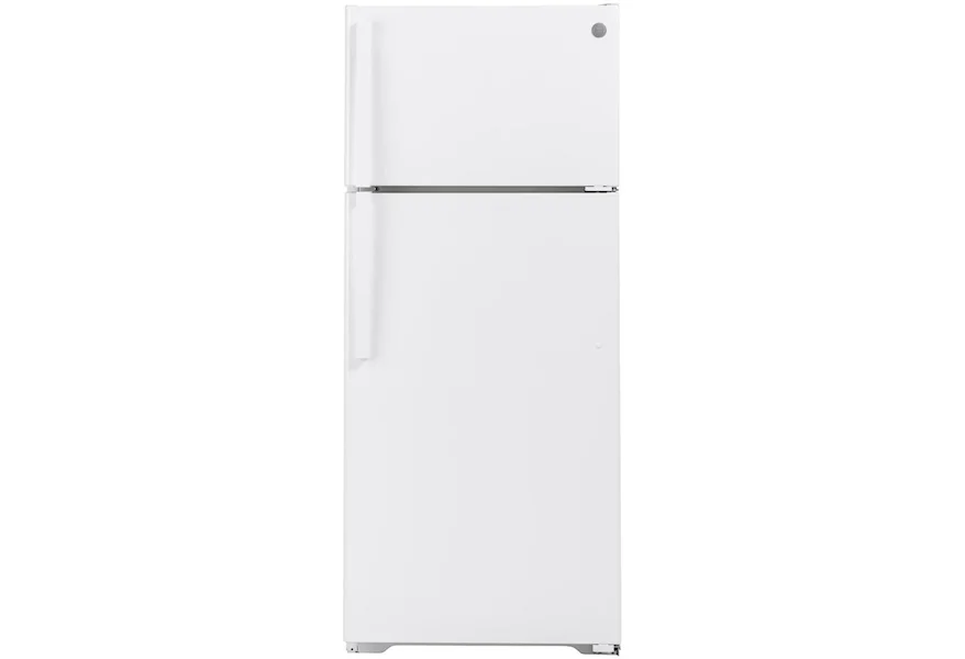 GE Top-Freezer Refrigerators GE® 17.5 Cu. Ft. Top-Freezer Refrigerator by GE Appliances at Furniture and ApplianceMart