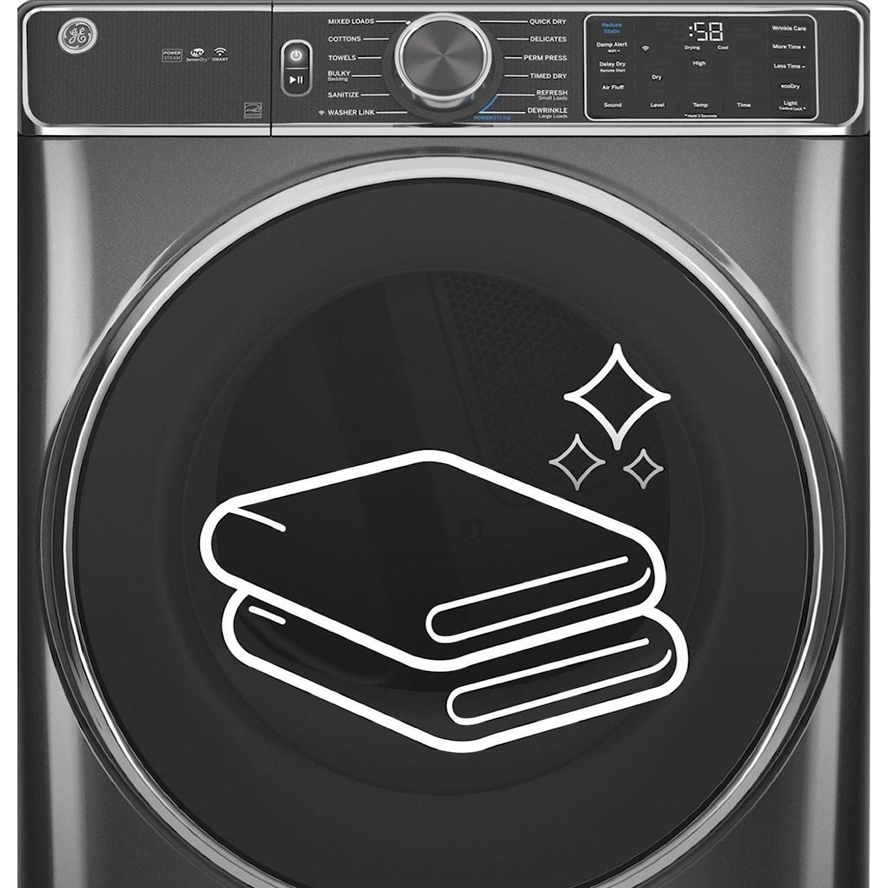 GE Appliances Home Laundry GE® 7.8 cu. ft. Capacity Electric Dryer