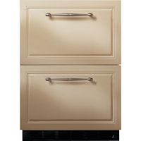 5.0 cu. ft. 24" Panel Ready Built-In Double-Drawer Refrigerator with Fold-Down Shelf