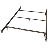 Twin/Full/QN Bed Frame with Headboard and Footboard Brackets