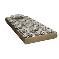 Twin Camo 7" Gel Memory Foam Mattress and Free Pillow