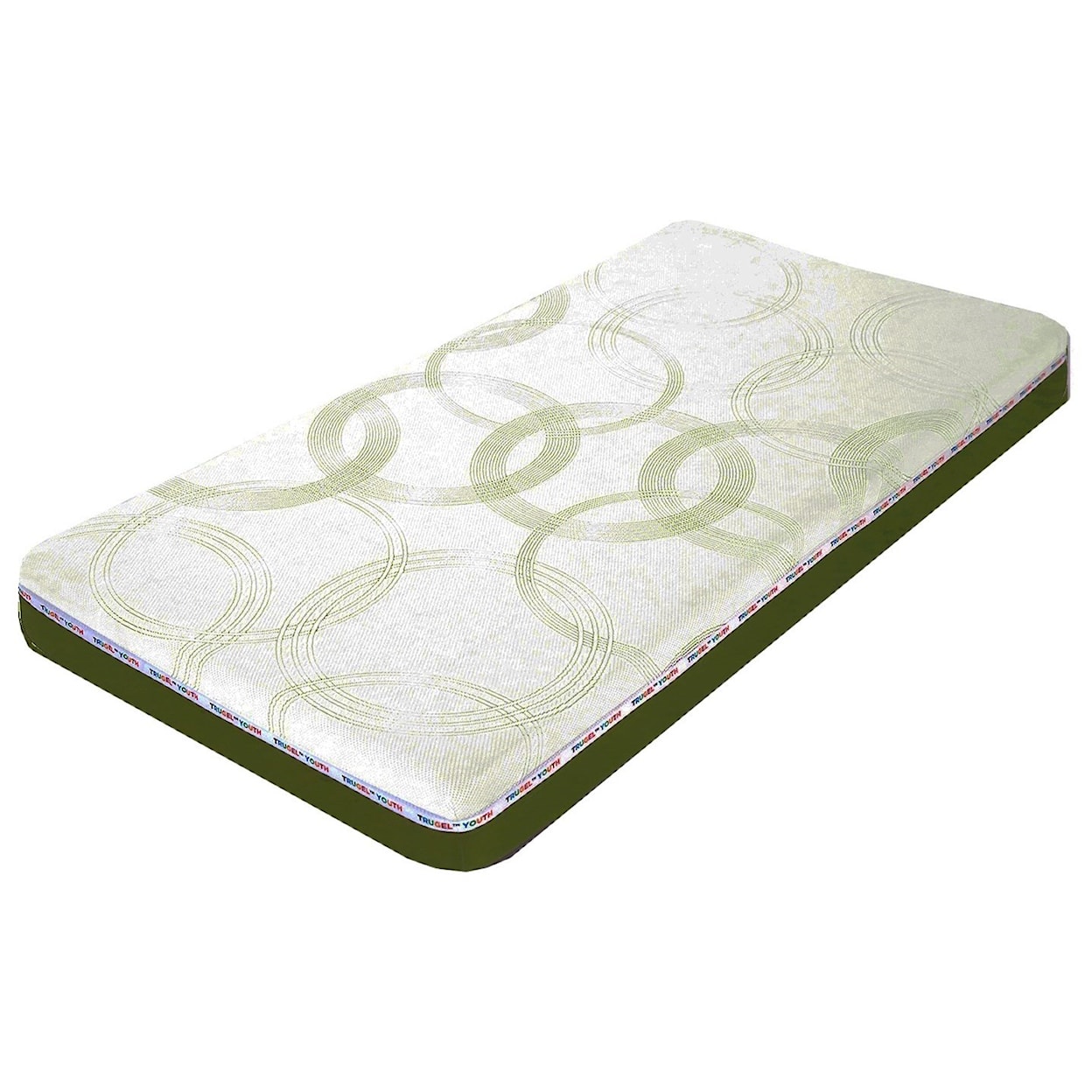 Glideaway Youth Foam Mattresses Full Green 7" Gel Memory Foam Mattress