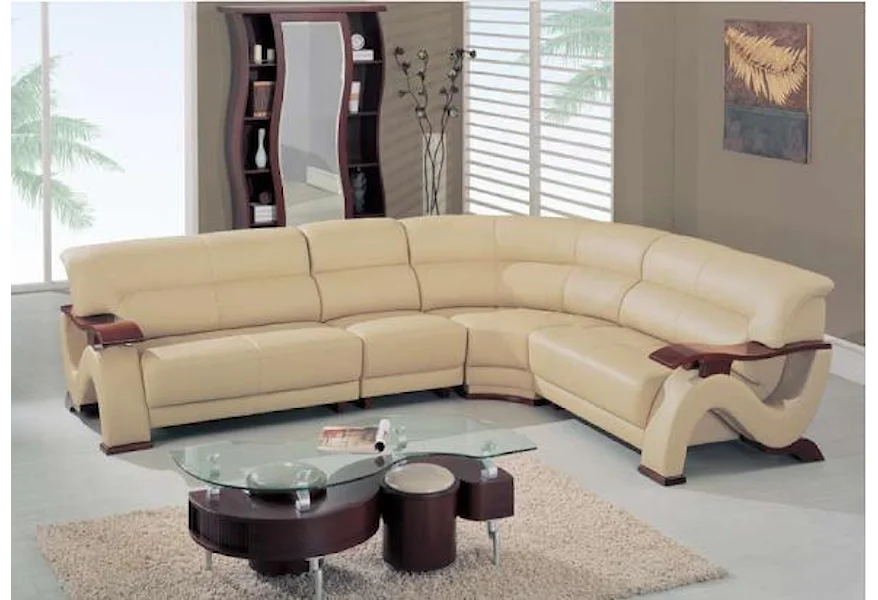 2033 Contemporary Sectional by Global Furniture at Nassau Furniture and Mattress