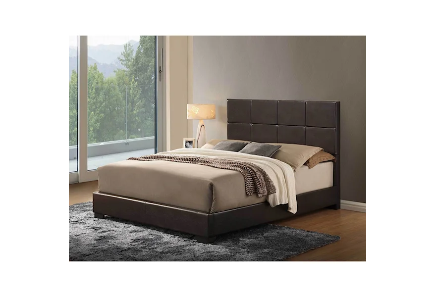 8566 Upholstered King Bed by Global Furniture at Corner Furniture