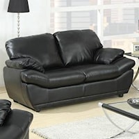 Contemporary Loveseat with Pillow-Top Arms