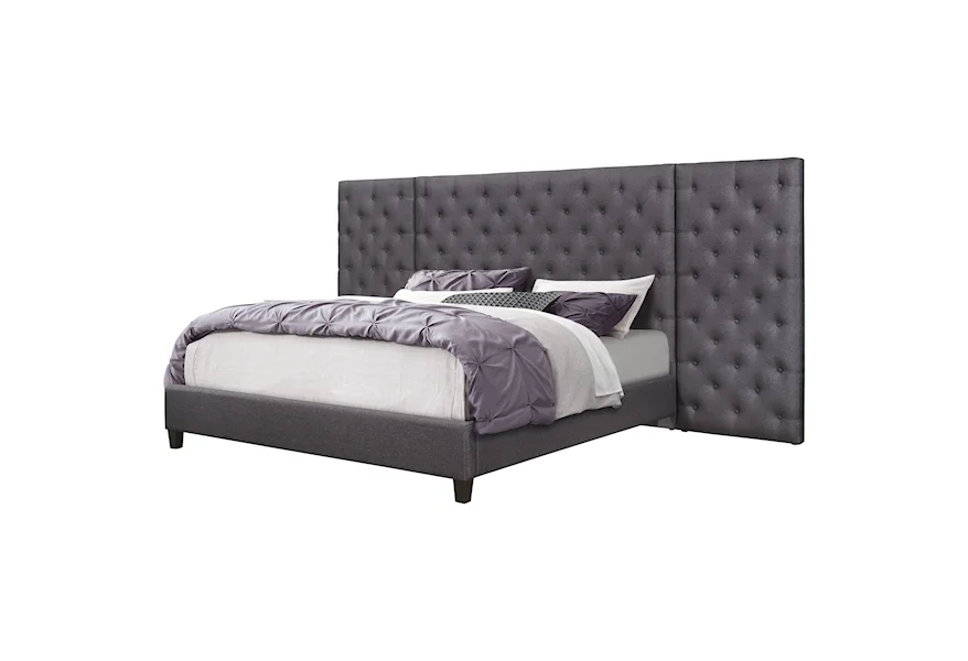 9098 Upholstered Full Bed by Global Furniture at Dream Home Interiors
