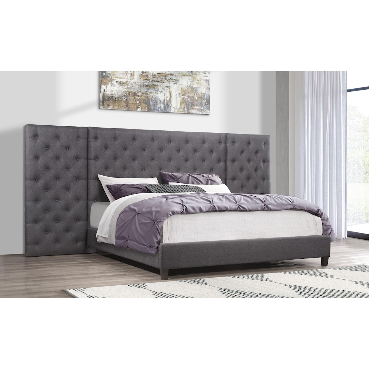Global Furniture 9098 Upholstered Full Bed