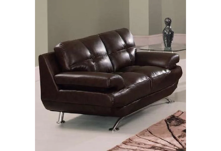 9108 Contemporary Love Seat by Global Furniture at Corner Furniture