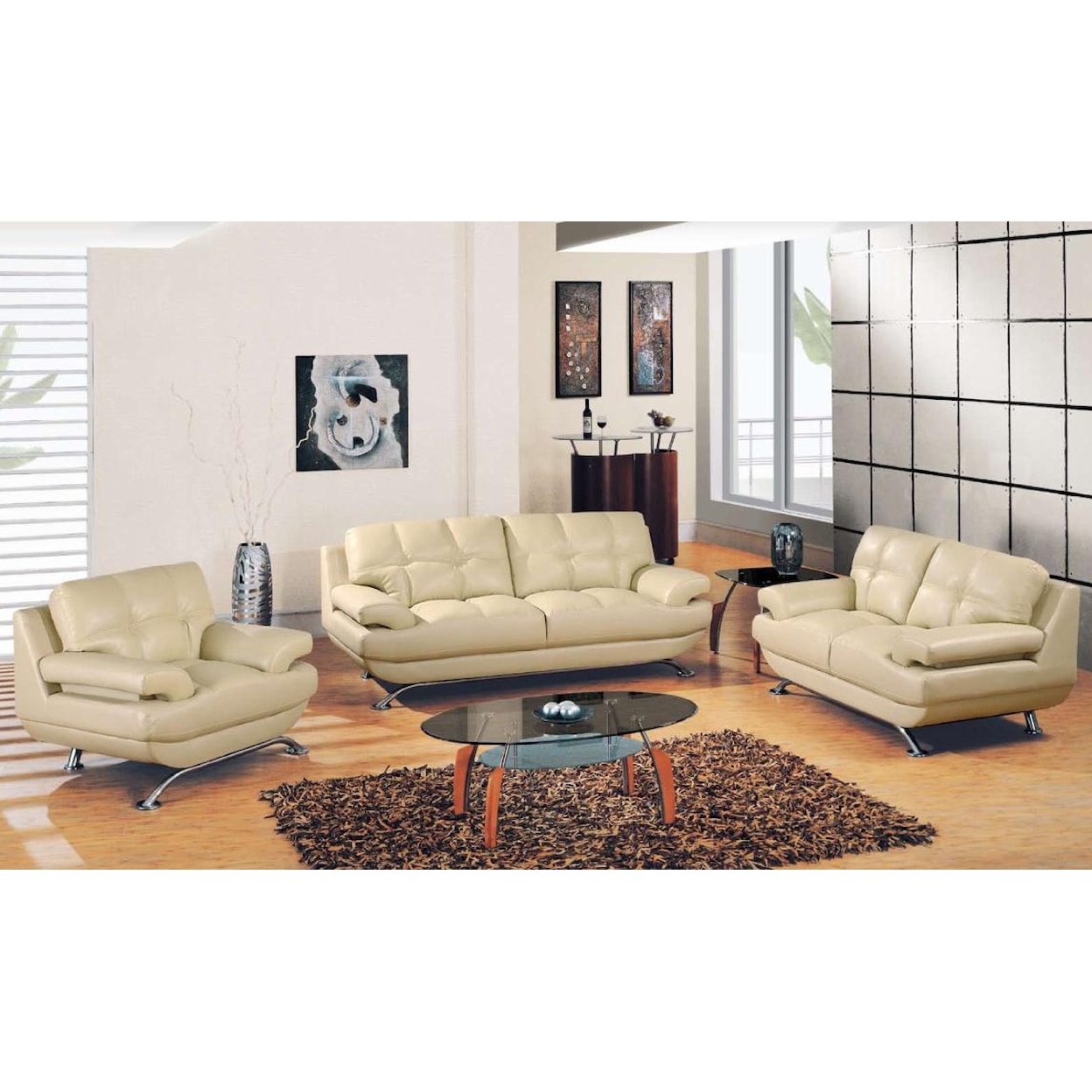 Global Furniture 9108 Contemporary Sofa