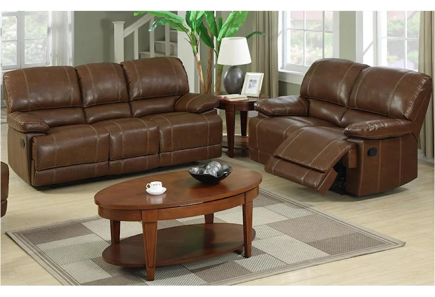 9963 2 Piece Reclining Living Room Group by Global Furniture at Dream Home Interiors