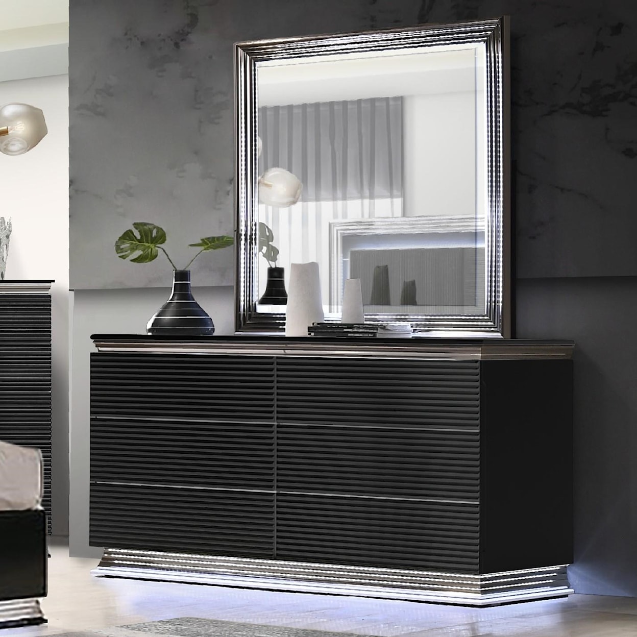 Global Furniture AVON Dresser with LED Lighting