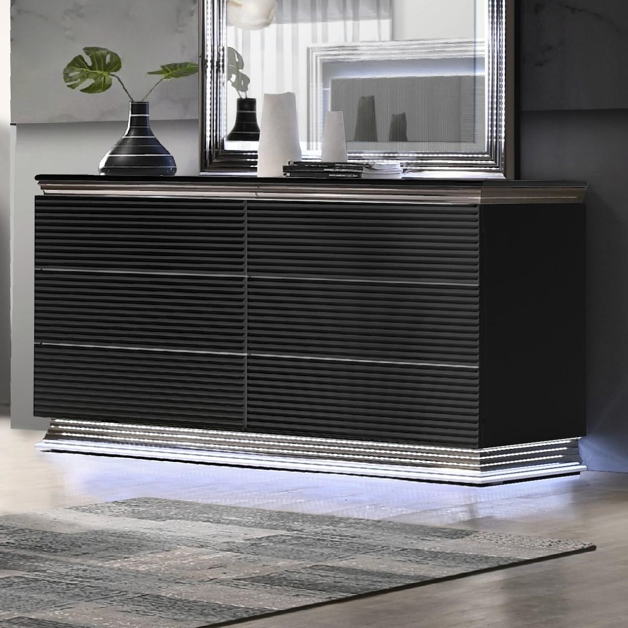 Global Furniture AVON Dresser with LED Lighting