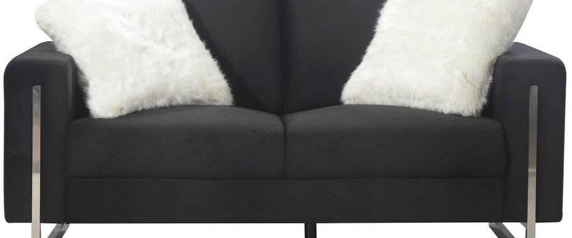 Black Velvet Loveseat