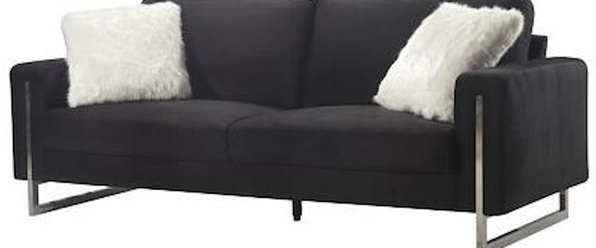 Black Velvet Sofa