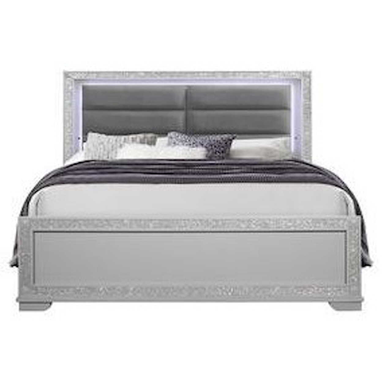 Global Furniture Chalice Silver King Bed