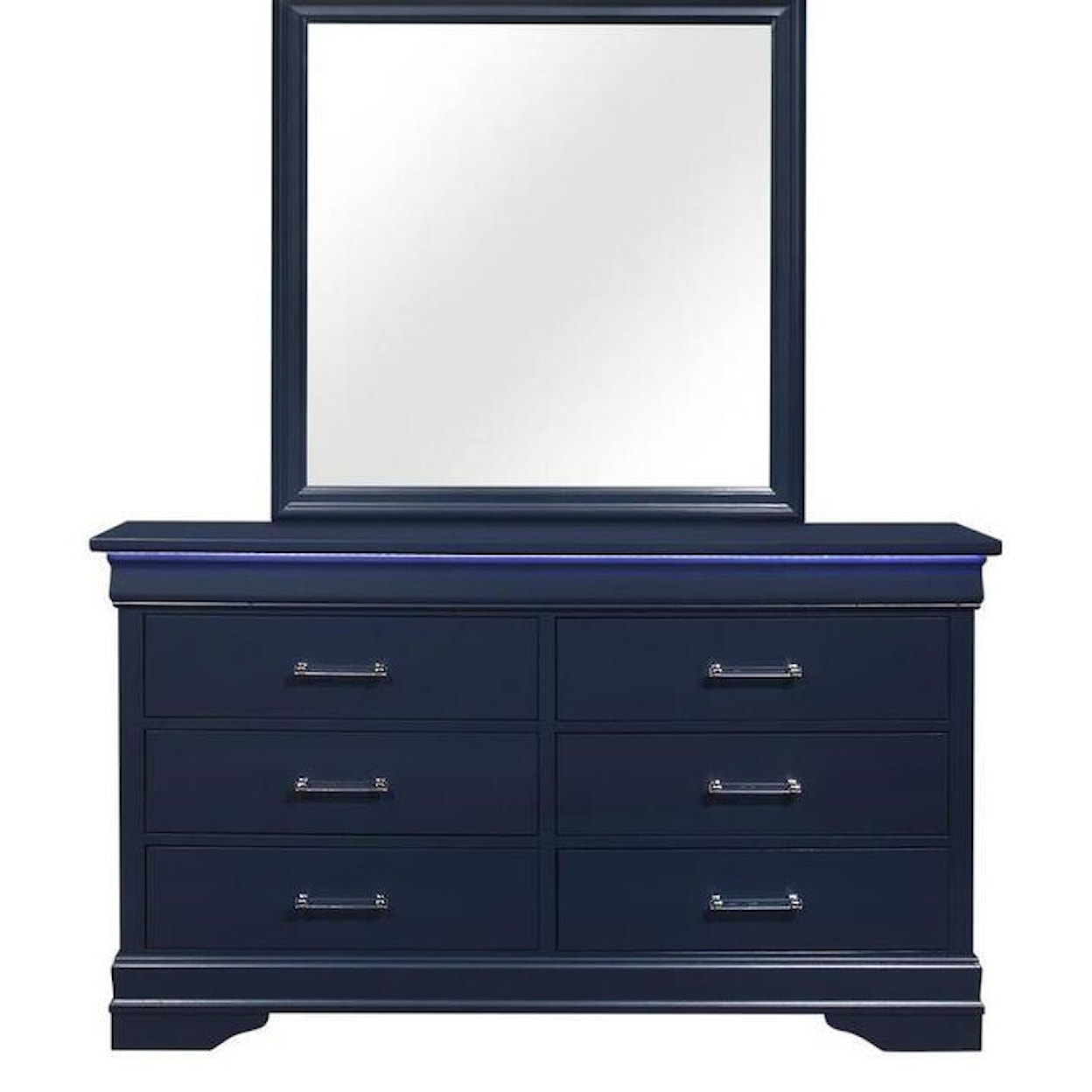 Global Furniture Charlie Dresser and Mirror
