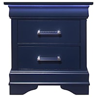 Charlie Nightstand with LED Royal Blue