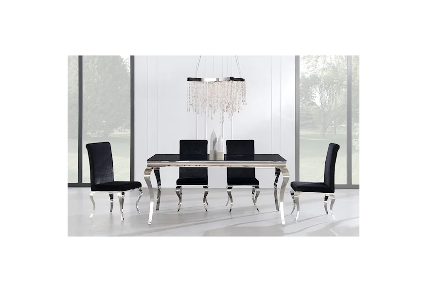 D858 5 Piece Table and Chair Set by Global Furniture at Royal Furniture