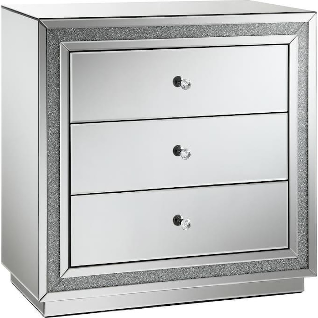 Global Furniture Hollywood Glam LG 3 Drawer Side Table