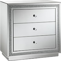 Hollywood Glam Lg 3 Drawer Side Table