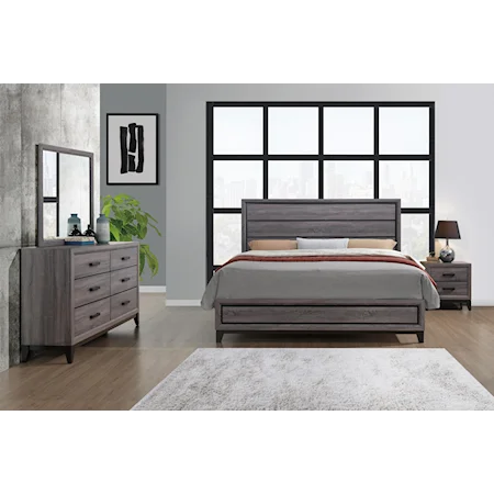 8PC Queen bedroom set with mattress