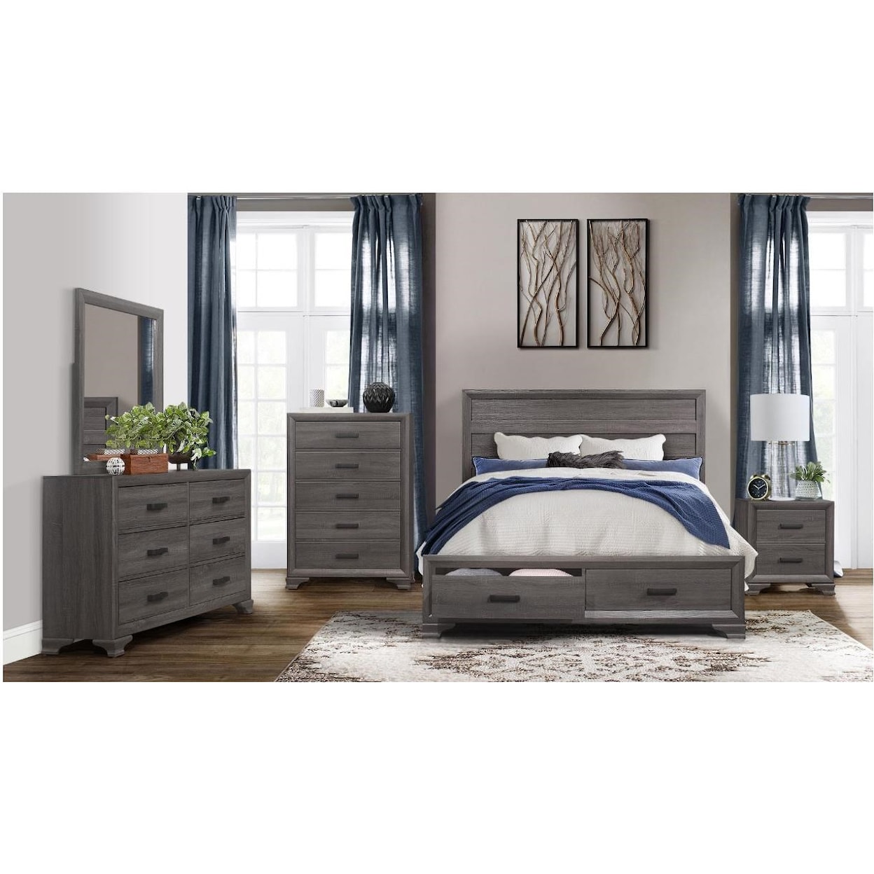 Global Furniture Ryan 5pc Queen Bedroom Group