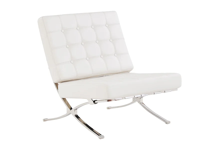 U6293 Tufted Chair With Chrome Frame by Global Furniture at Corner Furniture