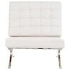 Global Furniture U6293 Tufted Chair With Chrome Frame